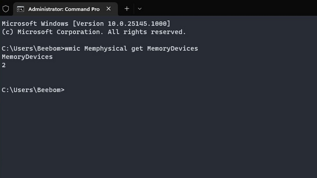 ర్యామ్ స్లాట్ cmdని తనిఖీ చేయండి